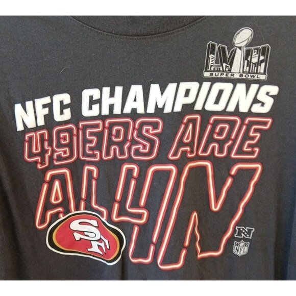 Nike 49ers “Are All In” Long Sleeve Shirt Men’s‎ Large Black NFL Tee - Picture 3 of 6